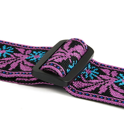 AMUMU Purple Flower Guitar Strap -PET05J